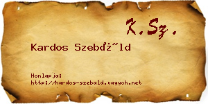 Kardos Szebáld névjegykártya